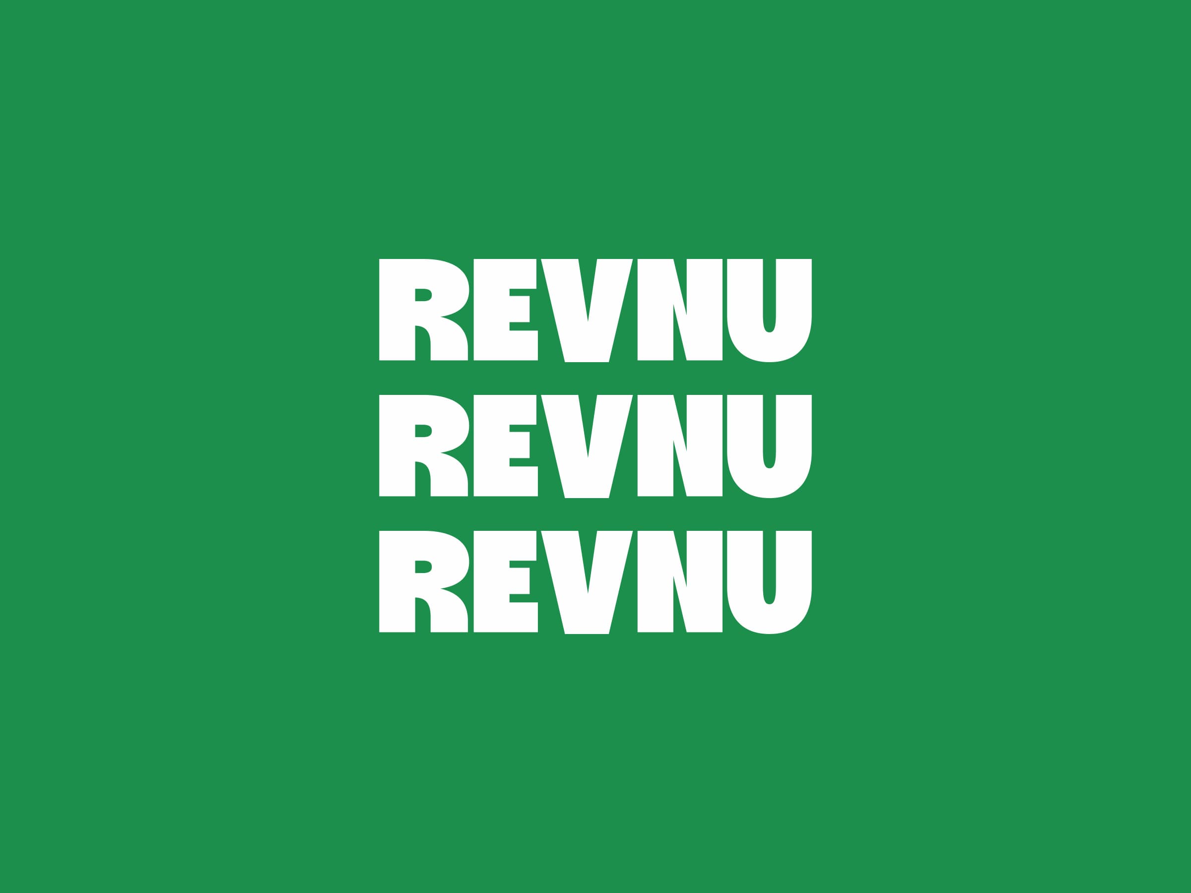 REVNU brand identity by Happy Pizza Studio
